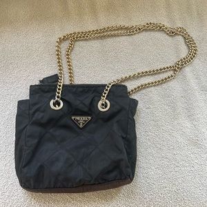 Prada Quilted Nylon Chain Strap Bag, Vintage